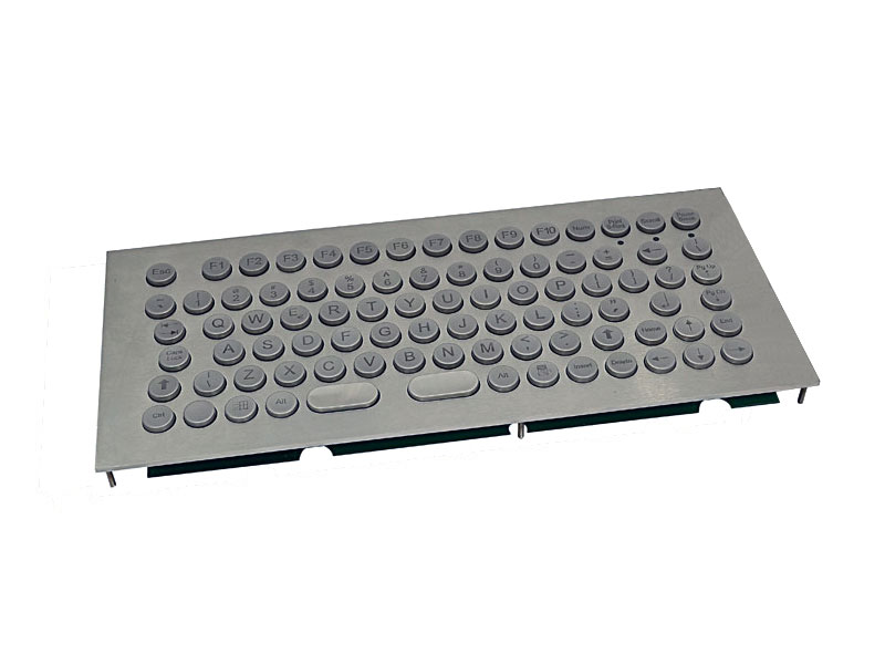 Teclado personalizado compacto con 86 teclas en color blanco y gris de  pequeñas dimensiones para integrar en paneles y maquinaria.